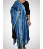 Marine blue mulberry silk  dupatta