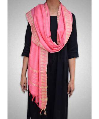 Light pink mulberry silk dupatta 2
