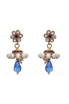 Gold diamond jhumkas