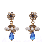 Gold diamond jhumkas