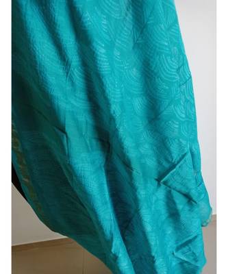 turquiose wave print chanderi silk shibori work dupatta 2