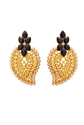 Gold pearl danglers-drops 1