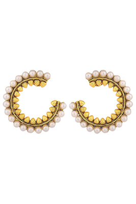 Gold pearl ear-cuffs 1
