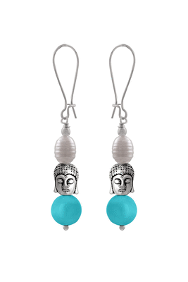 Silver pearl danglers-drops 1