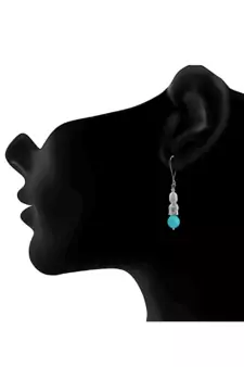 Silver pearl danglers-drops