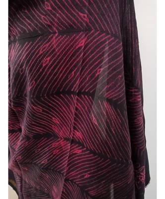 Black pink leaf chanderi silk shibori work dupatta 4