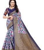 Multicolor Printed Art Silk Saree With Blouse