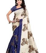 Multicolor Printed Art Silk Saree With Blouse