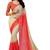 Red Printed Georgette Saree With Blouse
