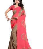 Multicolor Printed Georgette Saree With Blouse