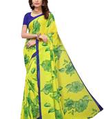 Multicolor Printed Georgette Saree With Blouse