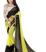 Multicolor Printed Chiffon Saree With Blouse
