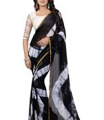 Multicolor Printed Chiffon Saree With Blouse