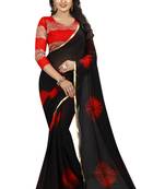 Multicolor Printed Chiffon Saree With Blouse