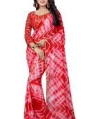 multicolor printed Chiffon saree with blouse