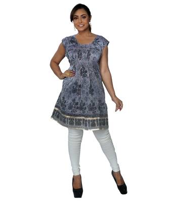 Purple woven chanderi ethnic-kurtis 1