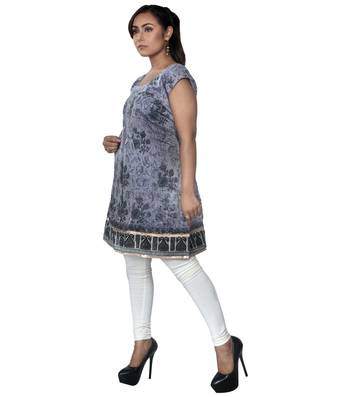 Purple woven chanderi ethnic-kurtis 3