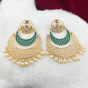 Saizen Wedding Traditional Moti Jhumka Earrings Alloy Drops & Danglers 4