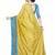 yellow Embroidery silk saree with blouse
