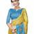 yellow Embroidery silk saree with blouse