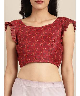 Cream Chanderi Cotton Digital Floral Printed Saree 3