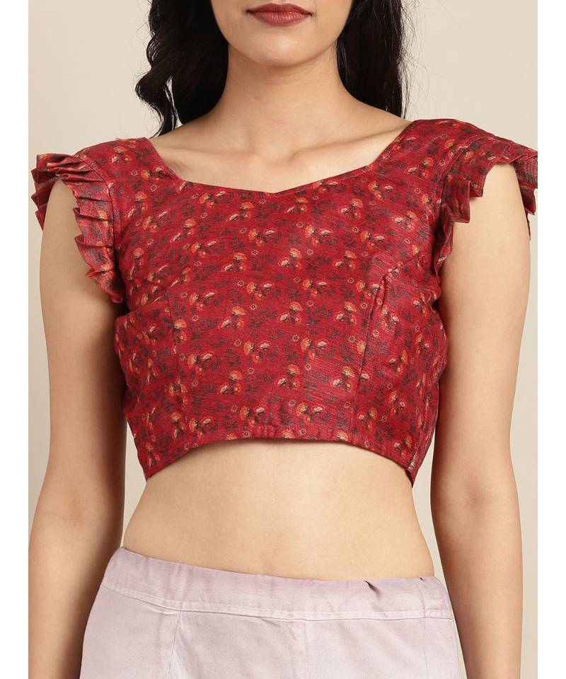 Cream Chanderi Cotton Digital Floral Printed Saree