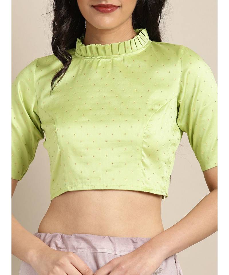 Peach Satin Embroidered Lace Bordered Saree