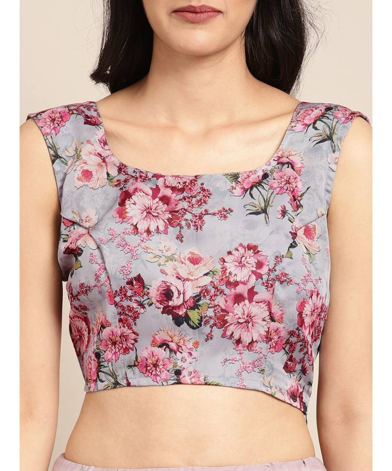 Pink Satin Lace Bordered Saree