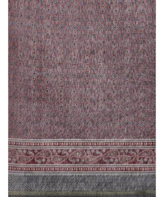 Black & Beige Chanderi Cotton Printed Saree 4