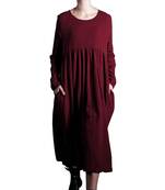 Khadi Cotton Western Type Maroon Kurti