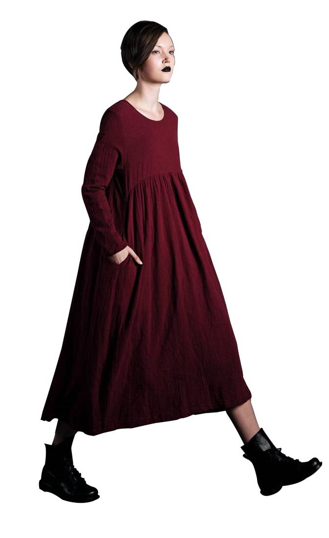 Khadi Cotton Western Type Maroon Kurti