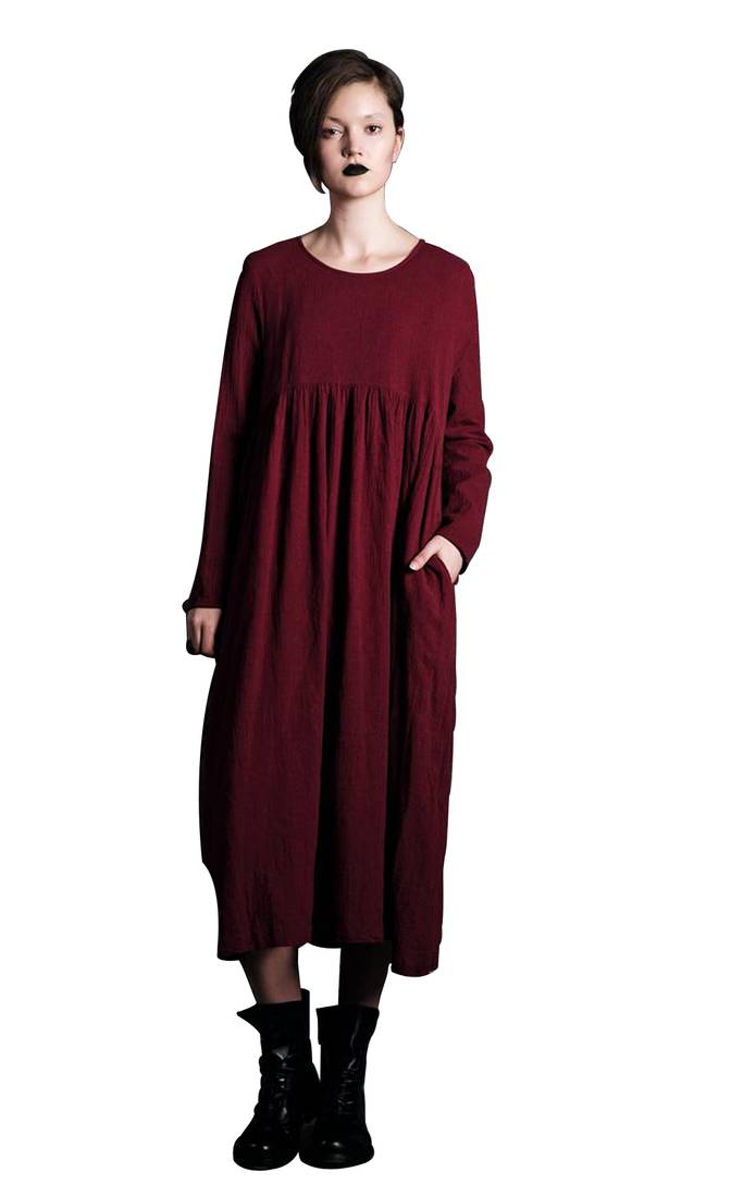 Khadi Cotton Western Type Maroon Kurti