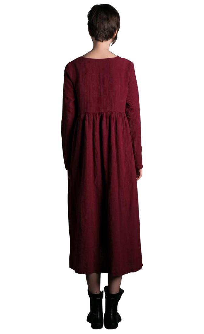 Khadi Cotton Western Type Maroon Kurti