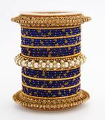 Traditional Thread Bangle Set With Pearl Centre Kada