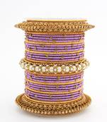 Traditional Thread Bangle Set With Pearl Centre Kada