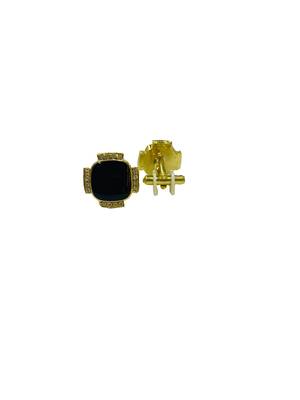 Cufflinks Black color and matching tie pin for men 1