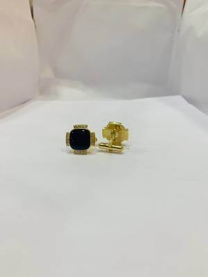 Cufflinks Black color and matching tie pin for men 3