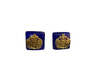 Cufflinks Blue color and matching tie pin for men 1