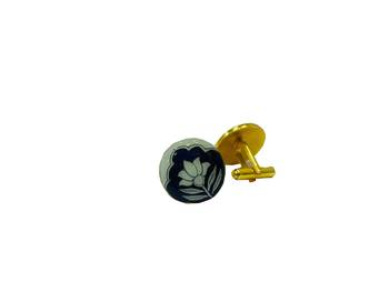 Cufflinks Blue color and matching tie pin for men 1