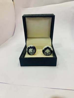 Cufflinks Blue color and matching tie pin for men 3