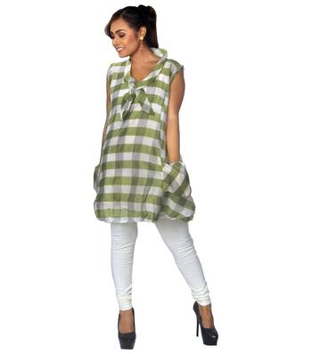 Green woven cotton ethnic-kurtis 2
