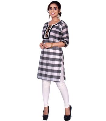 Black woven chanderi ethnic-kurtis 2