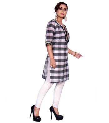 Black woven chanderi ethnic-kurtis 3