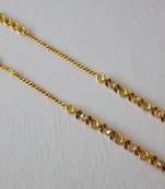 Golden Earring Chain to Support Heavy Earrings in Beads & American Diamond
