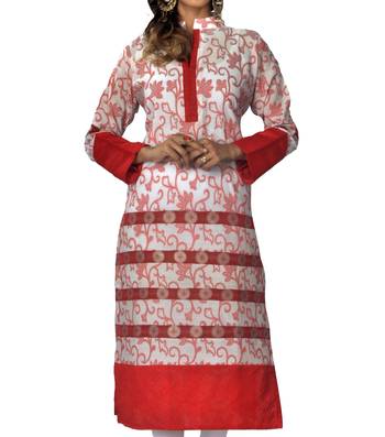 White woven chanderi ethnic-kurtis 4