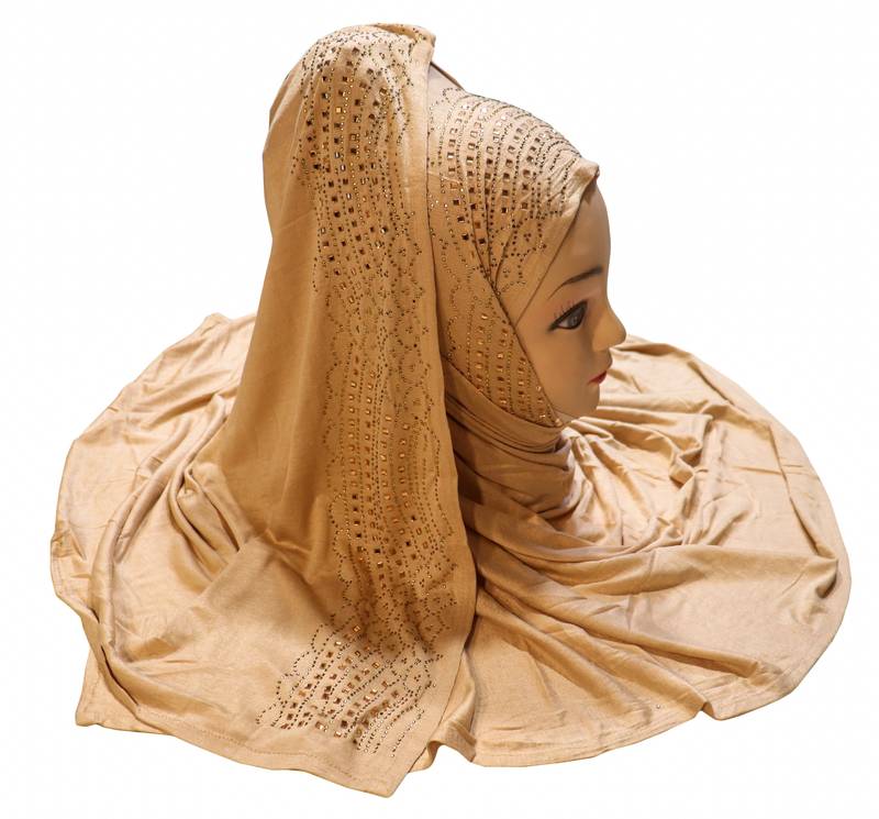 Justkartit Women'S Hosiery Soft Cotton 4-Way Casual Wear Diamond Stone Work Hijab Scarf Dupatta