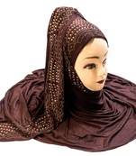 Justkartit Women'S Hosiery Soft Cotton 4-Way Diamond Stone Work Hijab