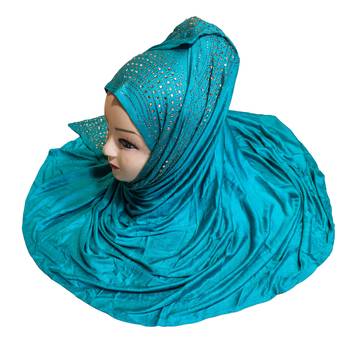 Justkartit Women'S Hosiery Soft Cotton 4-Way Diamond Work Hijab Scarf  3