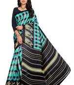 Green printed bhagalpuri saree with blouse