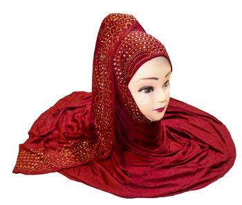 Justkartit Women'S Party Wear Hosiery Soft Cotton 4-Way Hijab Scarf Dupatta 1